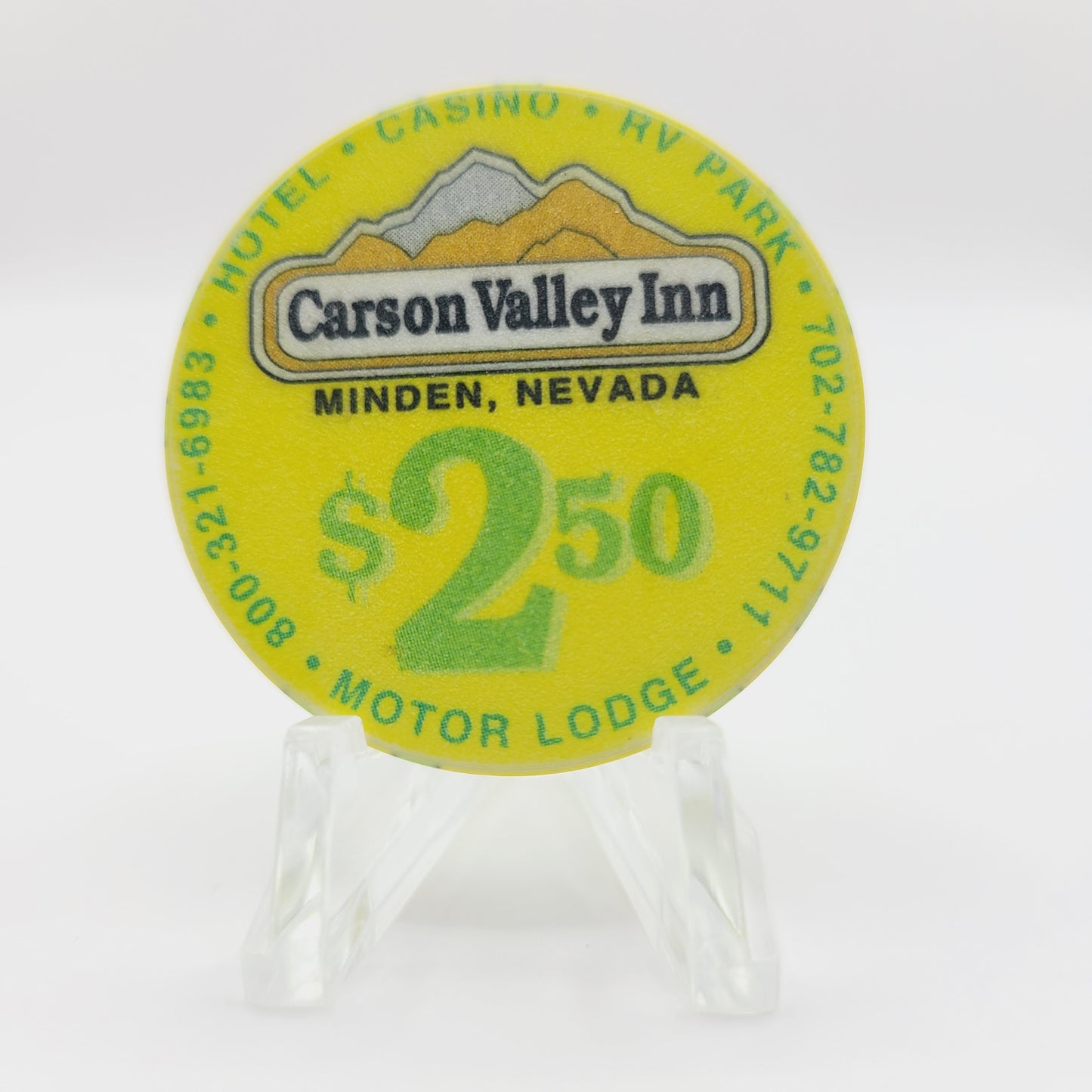 Carson Valley Inn Minden Nevada 1993 $2.50 Casino Chip N0551 (Linen)