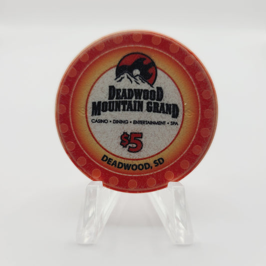 Deadwood Mountain Grand Hotel Casino Deadwood South Dakota 2018 $5 Casino Chip