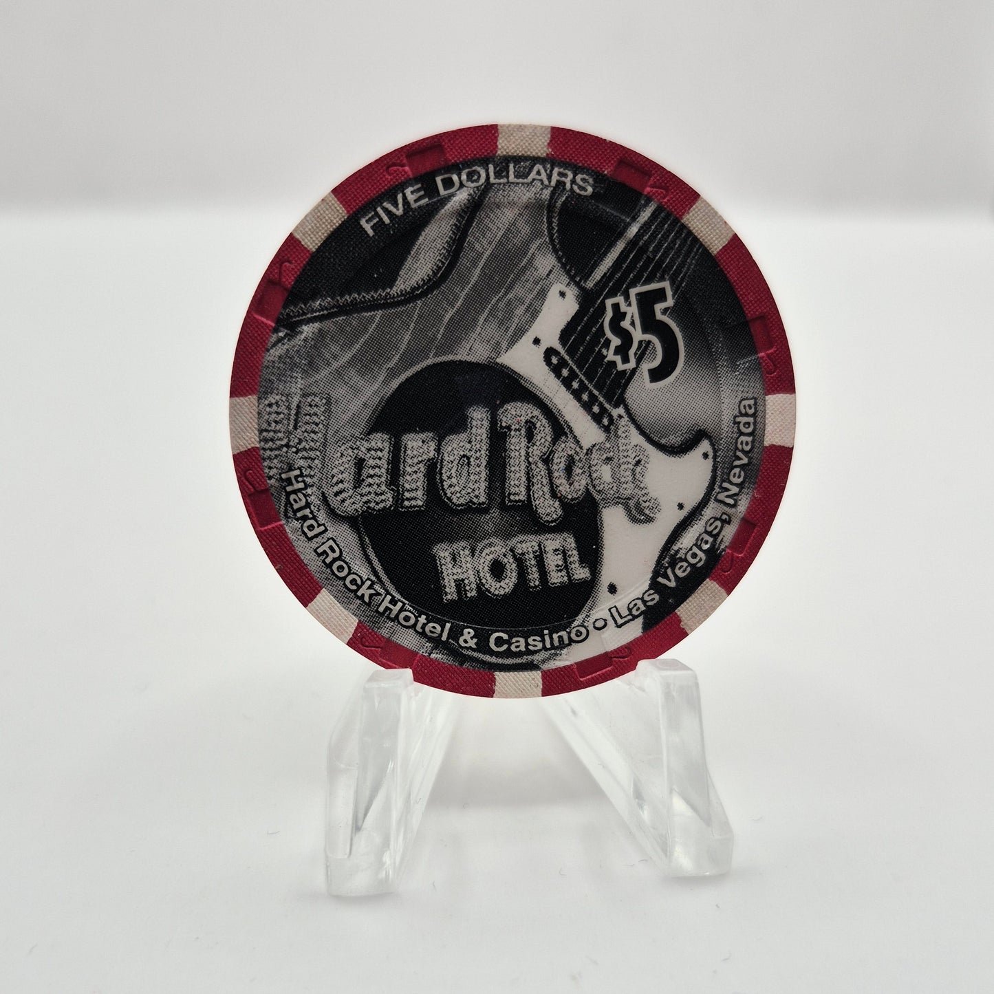 Hard Rock Hotel Casino Las Vegas Nevada 2000 'The Cure' Concert $5 Casino Chip V4437