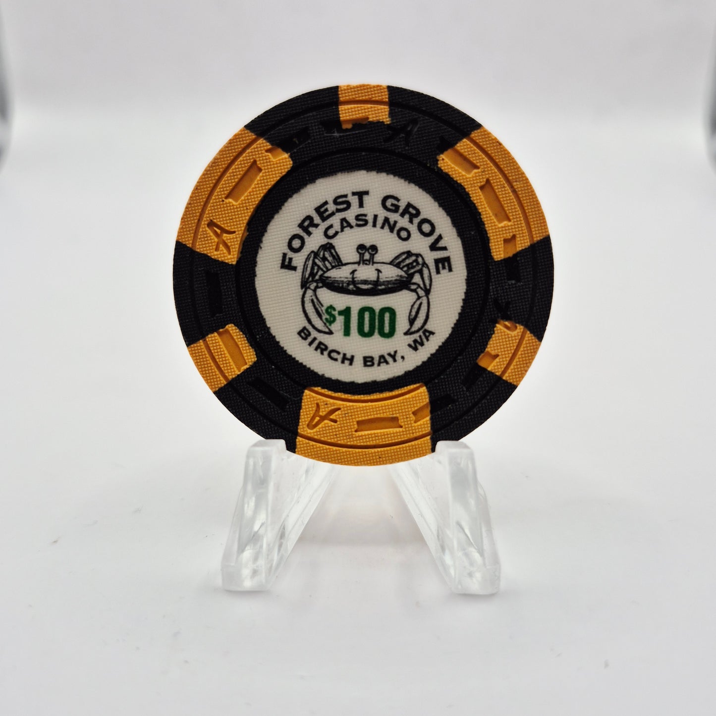 Forest Grove Casino 'Card Room' Birch Bay Washington $100 Casino Chip