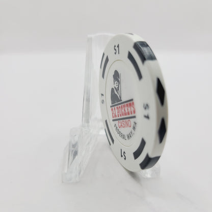 PJ Pockets Casino Federal Way Washington $1 Casino Chip