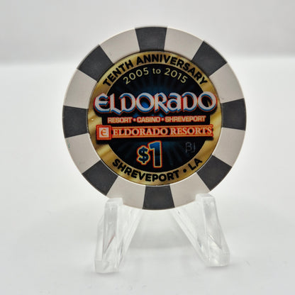 Eldorado Shreveport Louisiana 2015 'Tenth Anniversary' LE $1 Casino Casino Chip