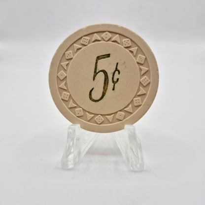 Nevada Club Casino Reno Nevada 1954 $0.05 Chip D1296