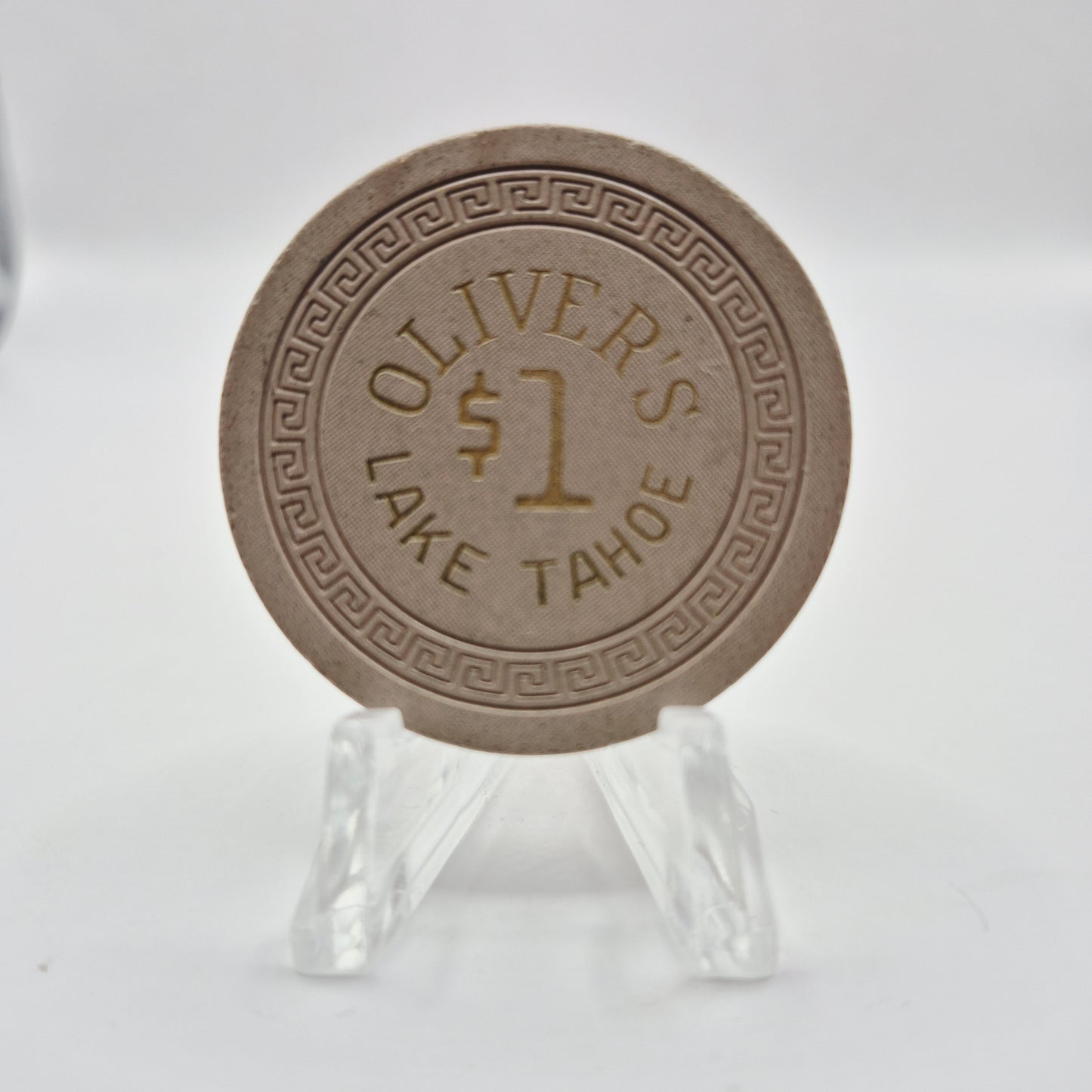 Oliver's Club Lake Tahoe Nevada 1958 $1 Casino Chip N5410 *Worn