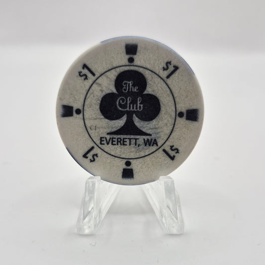 The Club Casino Card Room Everett Washington $1 Casino Chip