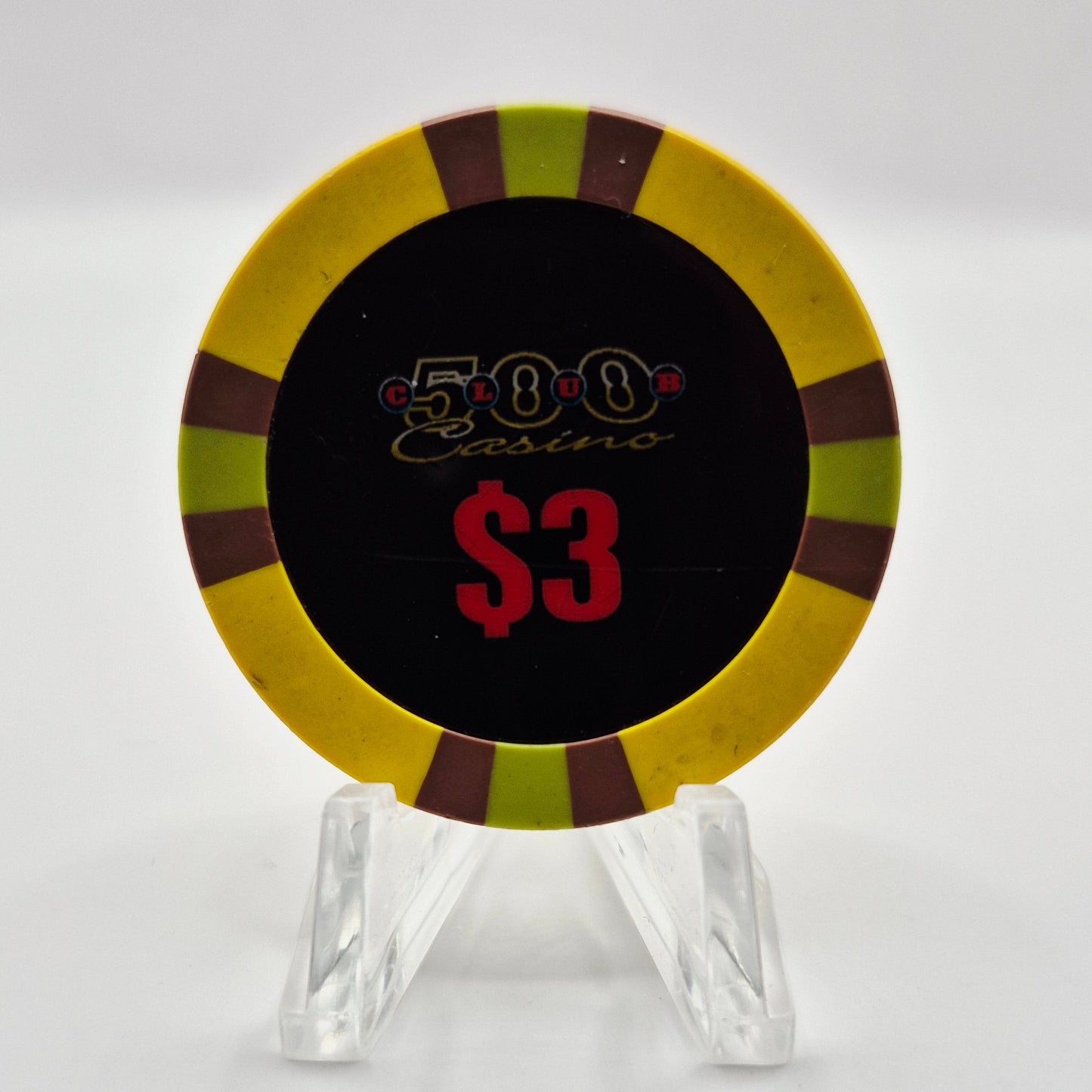 500 Club Casino Clovis California $3 Casino Chip