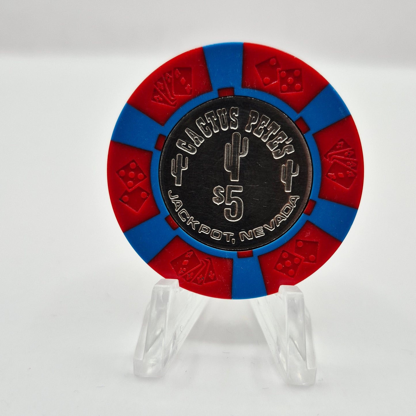 Cactus Pete's Resort Casino Jackpot Nevada 1970s $5 Casino Chip N0941.P