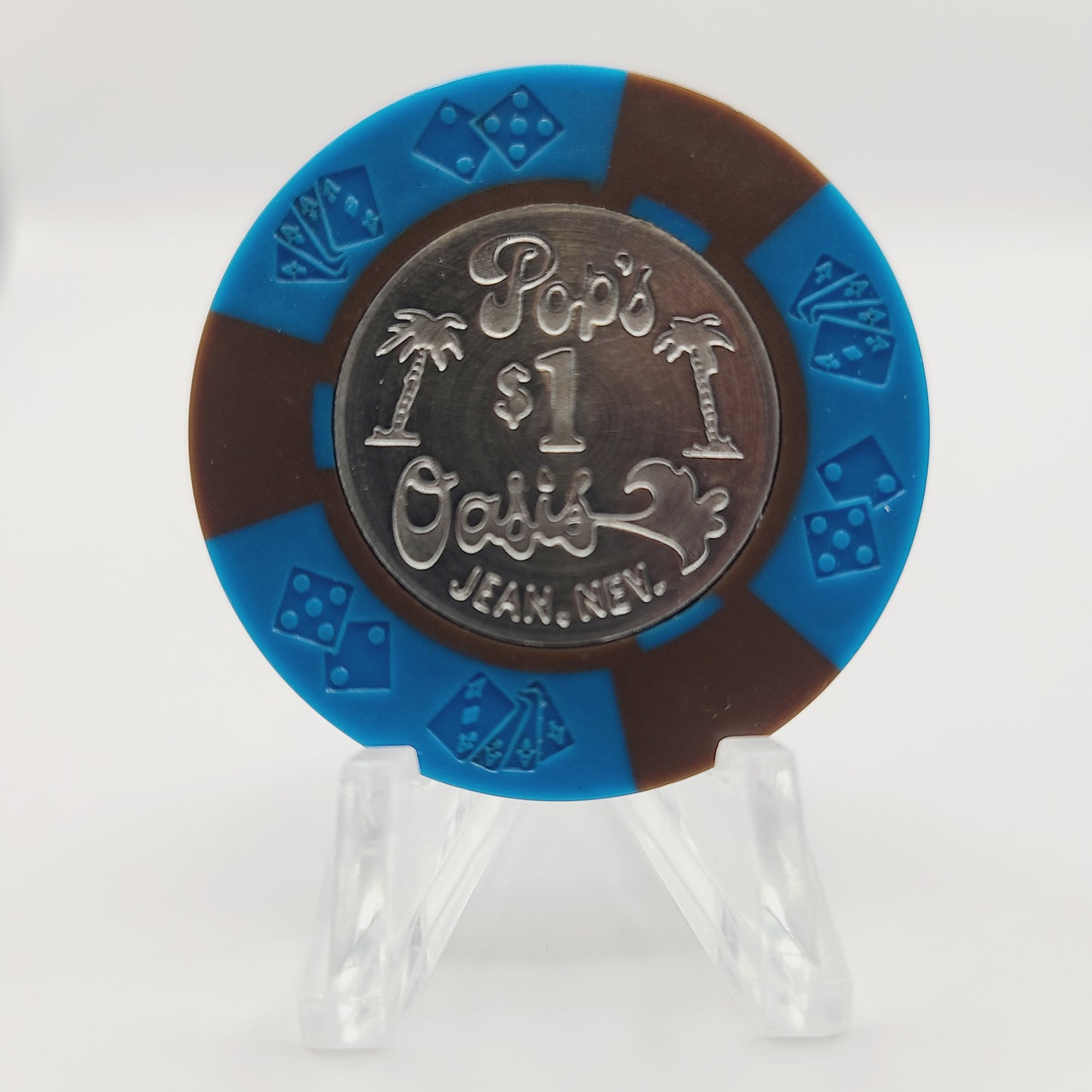 Pop's Oasis Casino Jean Nevada 1978 $1 Casino chip N2022