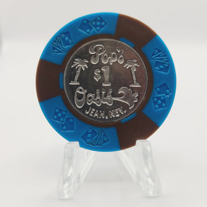Pop's Oasis Casino Jean Nevada 1978 $1 Casino chip N2022