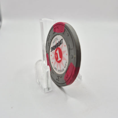 Showboat Hotel Casino Las Vegas Nevada 1967 $1 Casino Chip V1492 *circulated