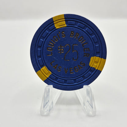 Louigi's Broiler Casino Las Vegas Nevada 1950's $25 Casino Chip E3227