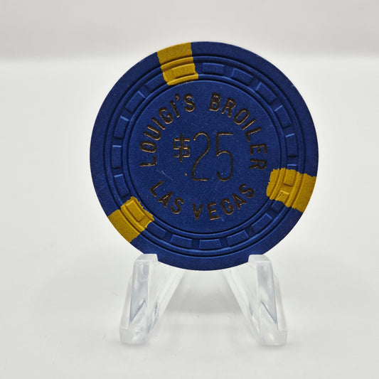 Louigi's Broiler Casino Las Vegas Nevada 1950's $25 Casino Chip E3227