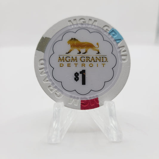 MGM Grand Hotel Casino Detroit Michigan 2007 $1 Casino Chip