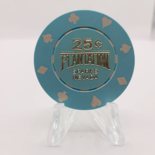 Plantation Casino Sparks Nevada 1990 $.25 Casino Chip N0270