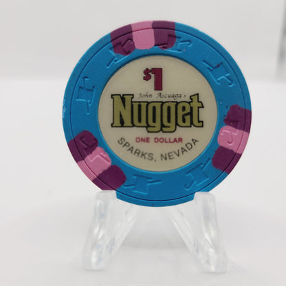 Nugget "John Ascuaga's" Hotel Casino  Sparks Nevada 1990's $1 Casino Chip N8882