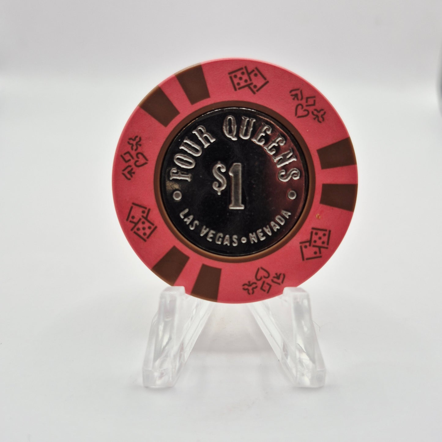 Four Queens Las Vegas Nevada $1 Coin Inlay Casino Chip N2681