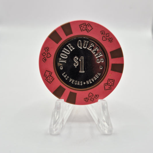 Four Queens Las Vegas Nevada $1 Coin Inlay Casino Chip N2681
