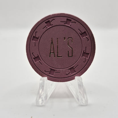 Al's "Liquor" Las Vegas Nevada 1962 $.25 Casino Chip V3638