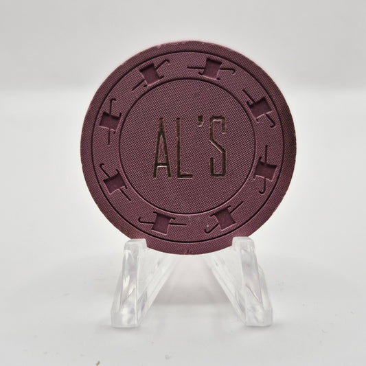 Al's "Liquor" Las Vegas Nevada 1962 $.25 Casino Chip V3638