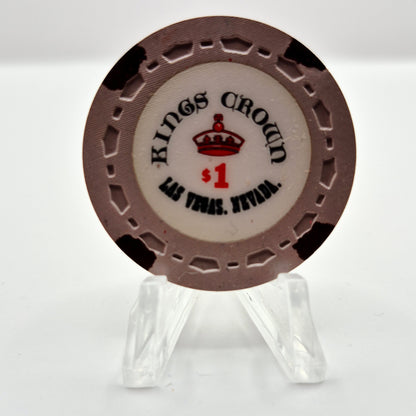 Kings Crown Casino  Las Vegas Nevada 1980's $1 'Movie Prop' Casino Chip N1828