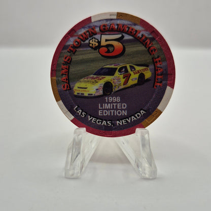 Sam's Town Hotel Casino Las Vegas Nevada 1998 Richard Petty $5 Casino Chip V1460