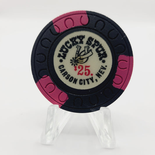 Lucky Spur Casino Carson City Nevada 1973 $25 Casino Chip N4370