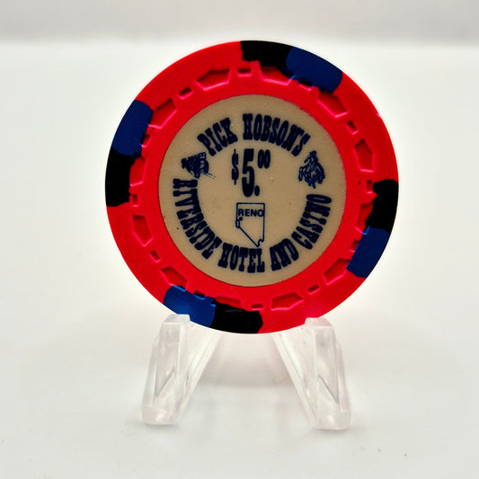 Riverside "Pick Hobson's" Casino Reno Nevada 1978 $5 Casino Chip N5503