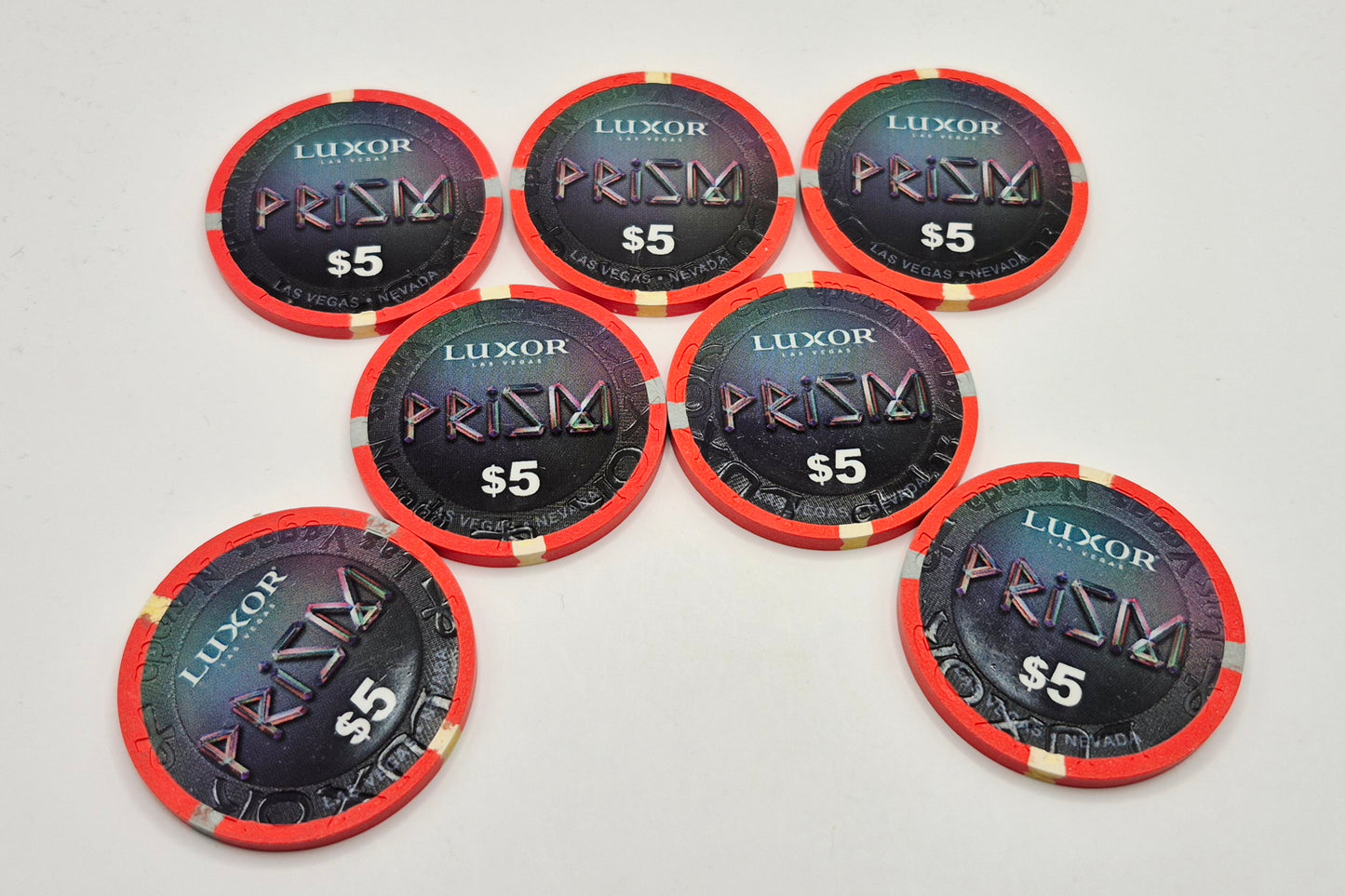 Luxor Hotel Casino Las Vegas Nevada 2013 'Jabbawockeez' 7 Chip Collection