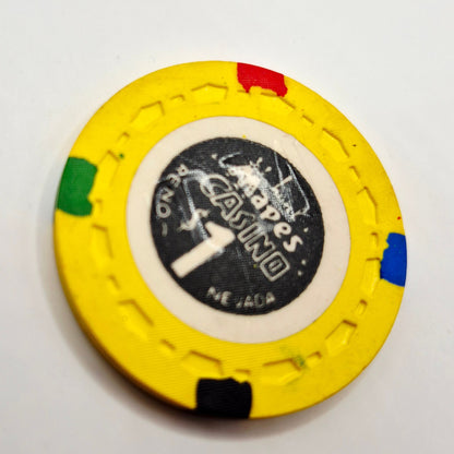Mapes Hotel Casino Reno Nevada 1964 $1 Casino chip N5233.1 'TM Stamped in one side'