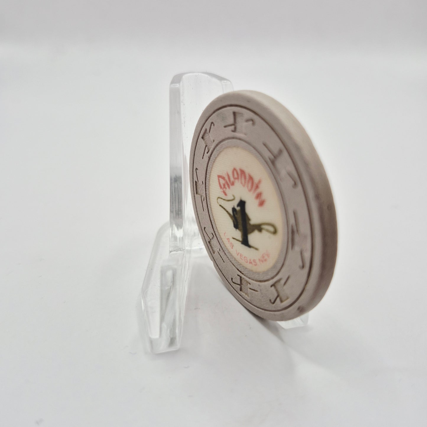 Aladdin Hotel Casino Las Vegas Nevada 1970's $1 Casino Chip N2984 * Circulated