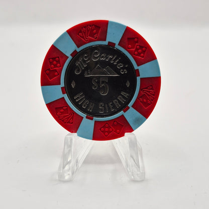 High Siera"McCarlie's" Sparks Nevada $5 Coin Inlay Casino Chip N5167