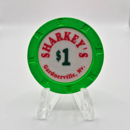 Sharkey's Casino Gardnerville Nevada 1994 $1 Casino Chip N2991