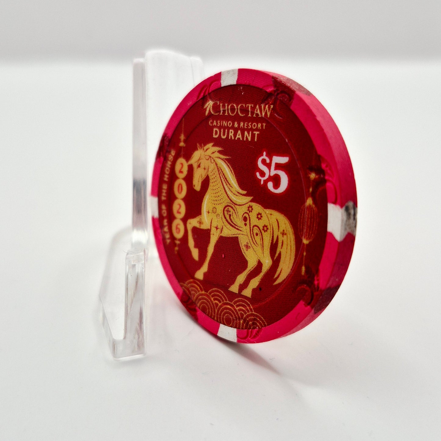 Choctaw Resort Casino Durant Oklahoma 2026 'Year of the Horse' $5 Casino Chip