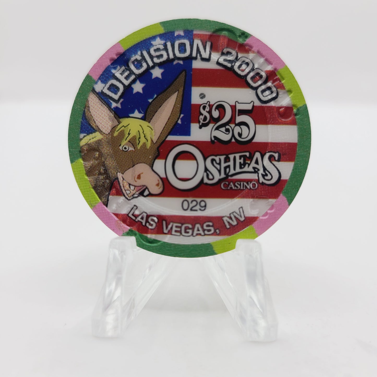 O'Shea's Casino Las Vegas Nevada "Decision 2000" $25 Casino Chip V6655 LTD 100