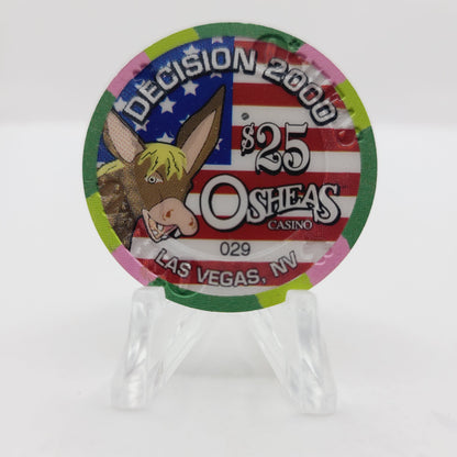 O'Shea's Casino Las Vegas Nevada "Decision 2000" $25 Casino Chip V6655 LTD 100