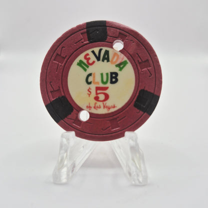 Nevada Club Las Vegas Nevada Canceled $5 Chip N3703.C