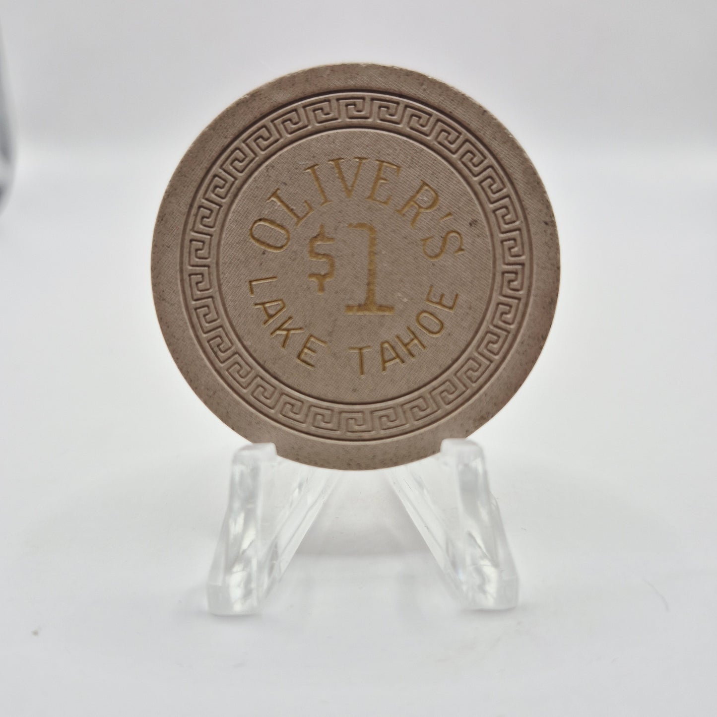 Oliver's Club Lake Tahoe Nevada 1958 $1 Casino Chip N5410 *Worn