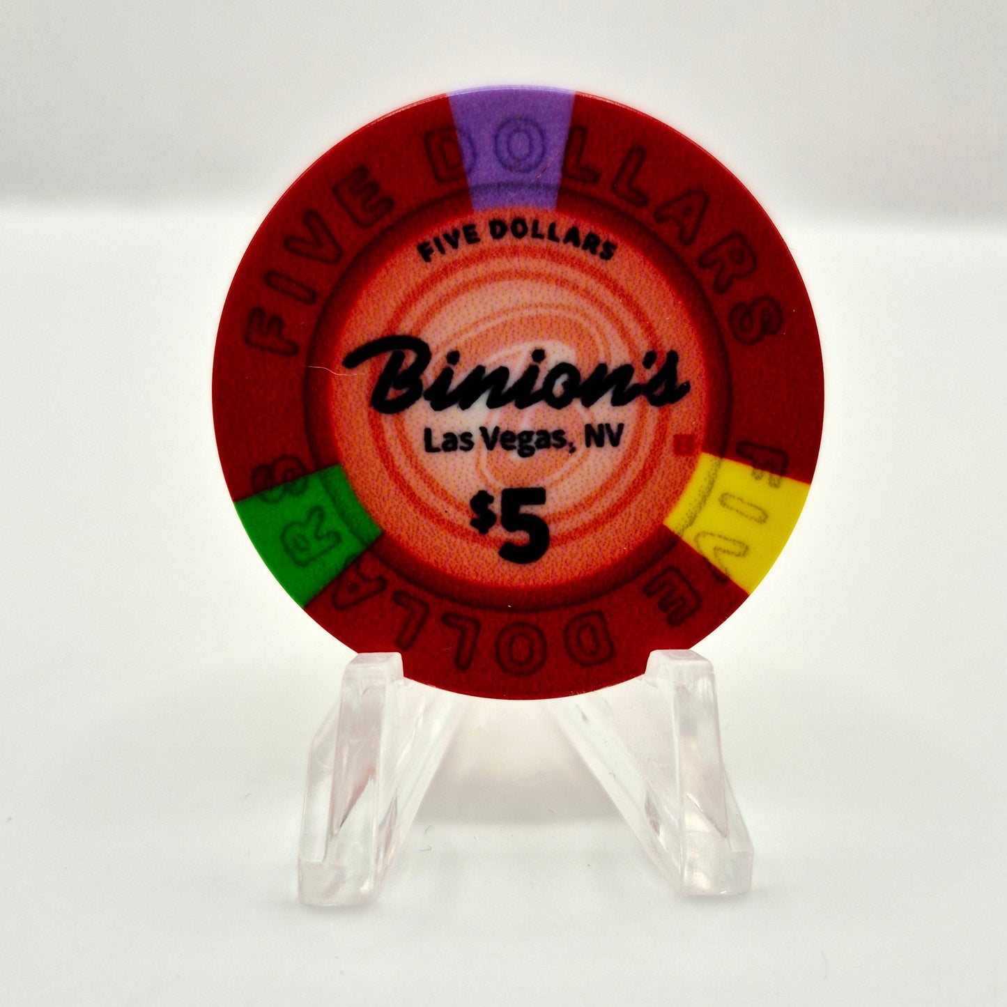 Binion's Gambling Hall Las Vegas Nevada 2026 $5 Casino Chip