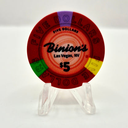 Binion's Gambling Hall Las Vegas Nevada 2026 $5 Casino Chip
