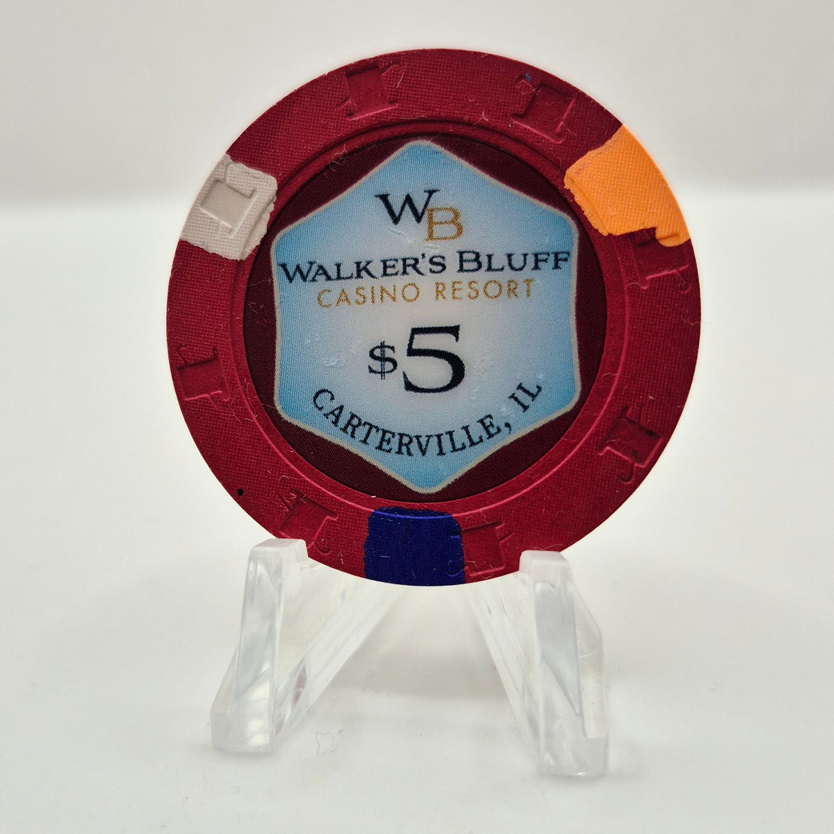 Walker's Bluff Resort Casino Cartersville Illinois 2023 $5 Casino Chip