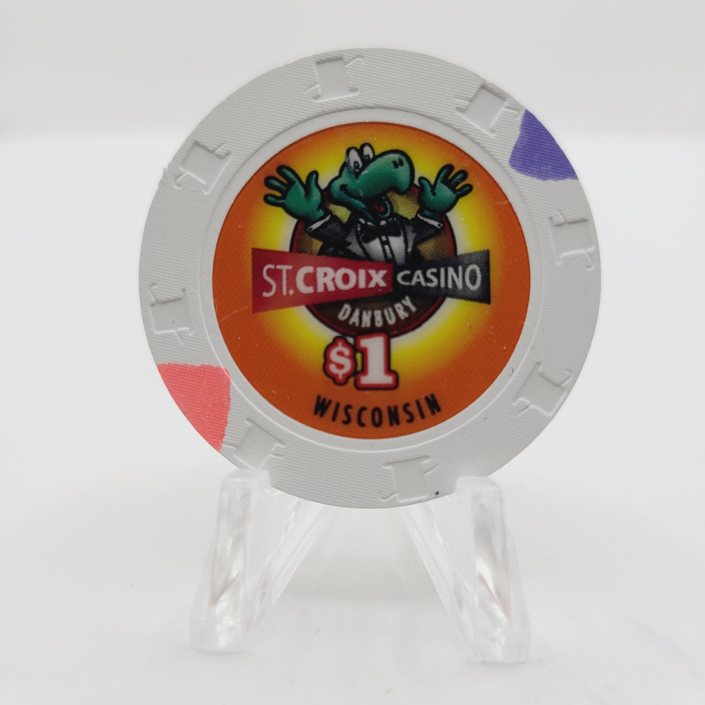 St.Croix Hotel Casino Danbury Wisconsin 2010 $1 Casino Chip