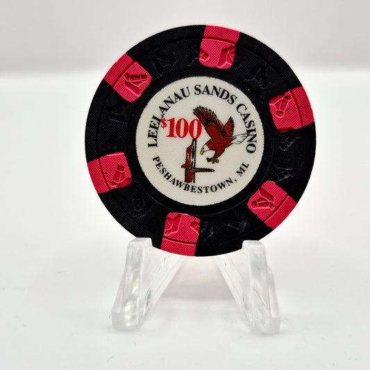 Leelanau Sands Casino Peshawbestown Michigan $100 Casino Chip