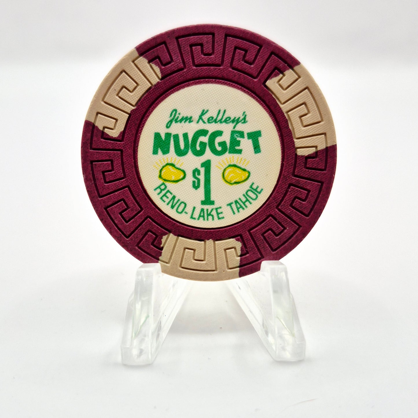 Jim Kelley's Nugget Casino Reno/Tahoe Nevada 1960's $1 Casino Chip N5399
