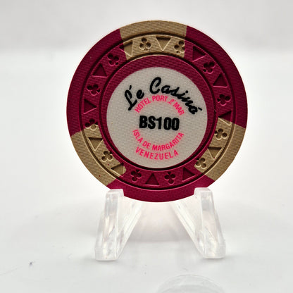 Le Casino - Hotel Port L' Mar Margarita Venezuela BS100 Casino Chip CG265137