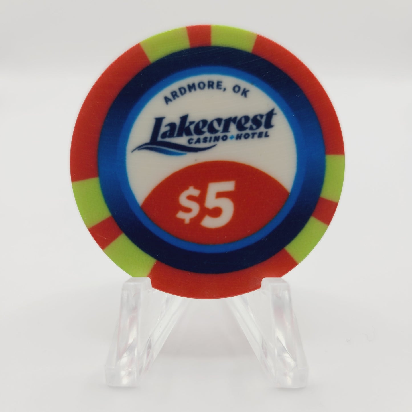 Lakecrest Hotel Casino Ardmore Oklahoma 2024 $5 Casino Chip
