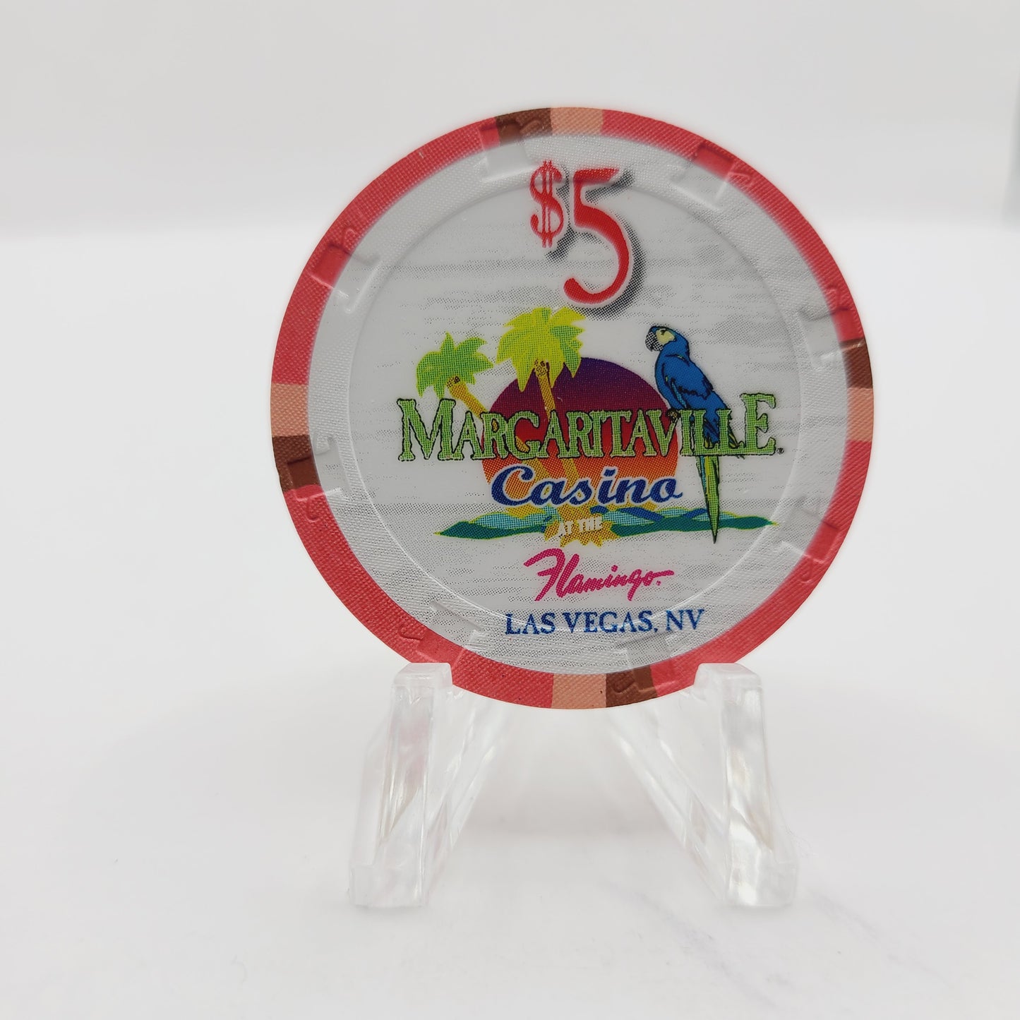 Flamingo Hotel Casino Las Vegas Nevada 2011 "It's 5 O'Clock Somewhere" $5 Casino Chip D0296
