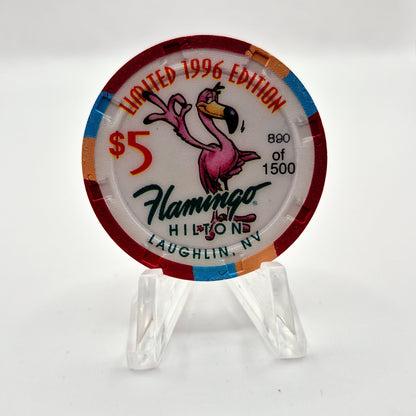 Flamingo Hilton Laughlin Nevada 1996 'Legends of the West - Buffalo Bill Cody' Series 8 LE $5 Casino Chip N8284