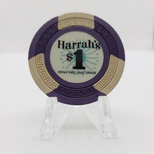 Harrah's Casino Reno / Lake Tahoe Nevada 1964 $1 Chip N5127 (Purple)