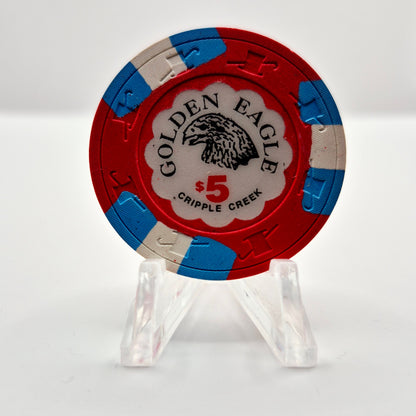 Golden Eagle Casino Cripple Creek Colorado $5 Casino Chip *SHARP*