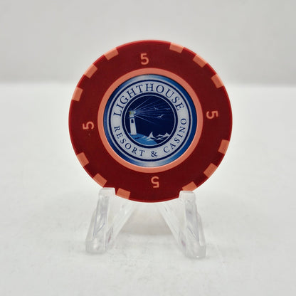 Lighthouse Resort  & Casino Cabo Rojo Puerto Rico $5 Casino Chip **Casino Never Opened